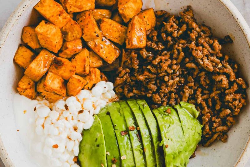 Hot Honey Ground Beef Bowl