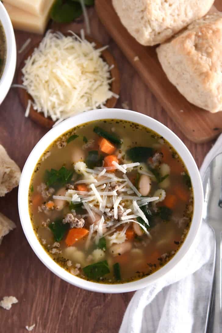 Italian Sausage White Bean and Pasta Soup